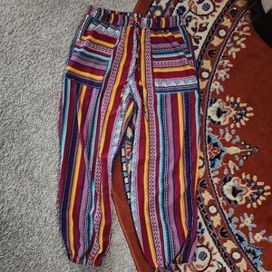 Tribal Festival Geometric Pattern Jogger Pants